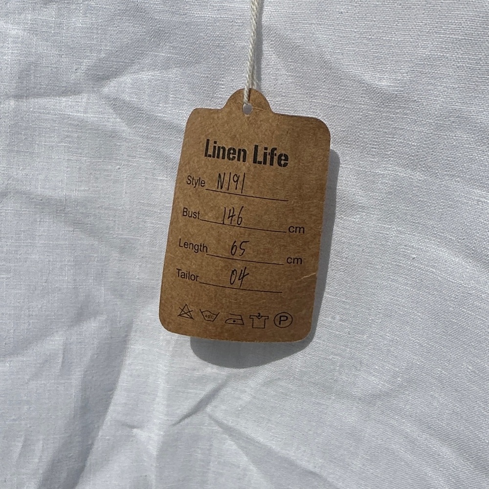 Handmade White Linen Top - Perfect for Spring and Summer - Picture 5 of 6